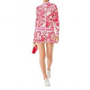 NEW LILLY PULITZER regate upf 50+ jacket in coconut spicy socialite